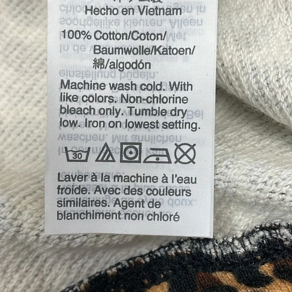 NWOT J. Crew Leopard Print Crewneck Raglan Sleeve Sweatshirt XS - Picture 11 of 15